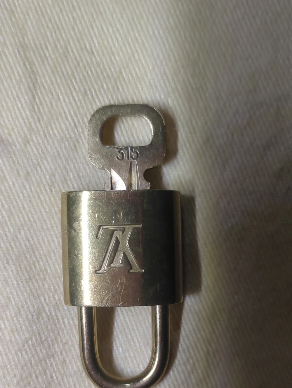 Vintage Louis Vuitton Gold Padlock with Key 1970's-1980's Era NOW ONLY $90